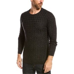 Scott & Scott London Wool & Cashmere-Blend Crewneck Sweater Size L Cable Knit